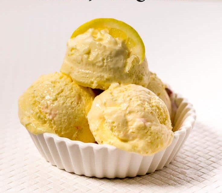 3 Ingredients Lemon Ice Cream No Churn