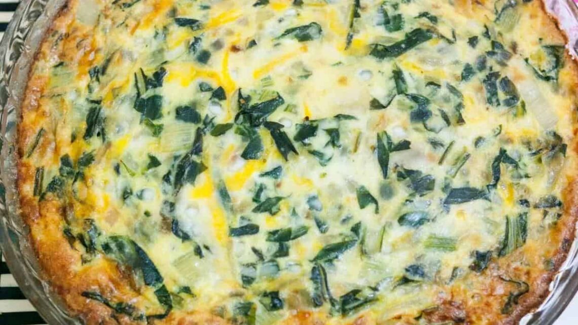 Artichoke Kale Quiche   Crustless