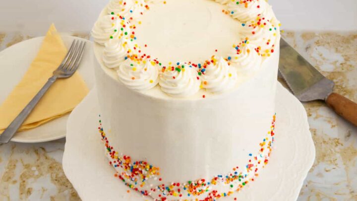 BEST Vanilla Birthday Cake with Vanilla Buttercream