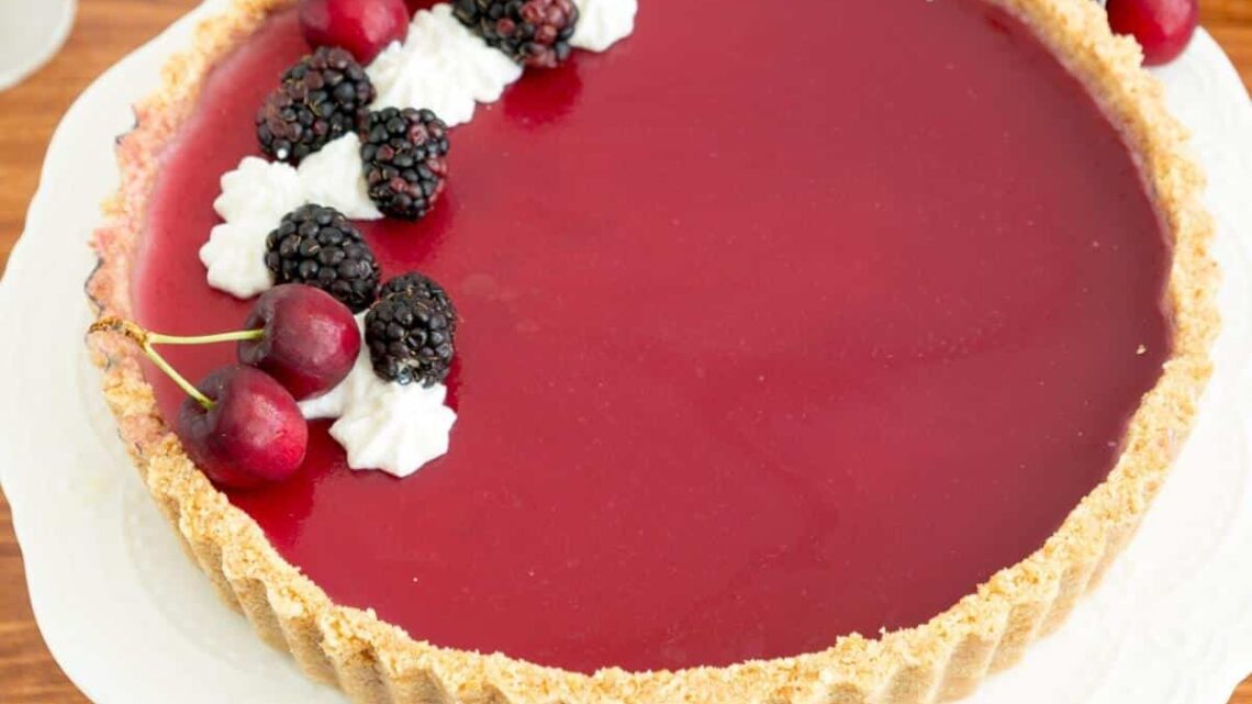 Blackberry Panna Cotta Tart