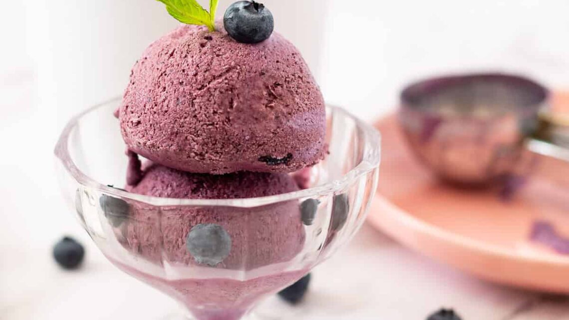 Blueberry Ice cream No Churn