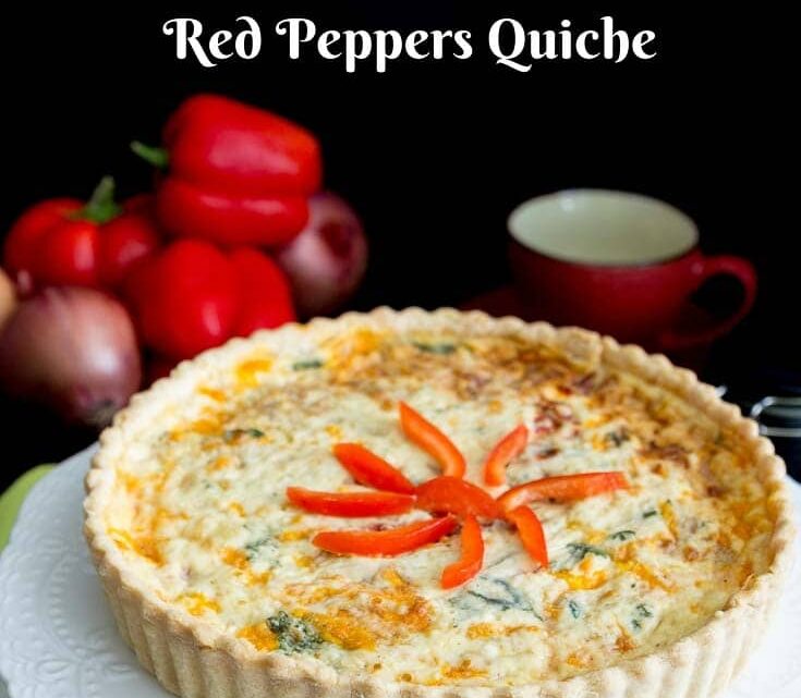 Caramelized Onions Roasted Red Peppers Quiche