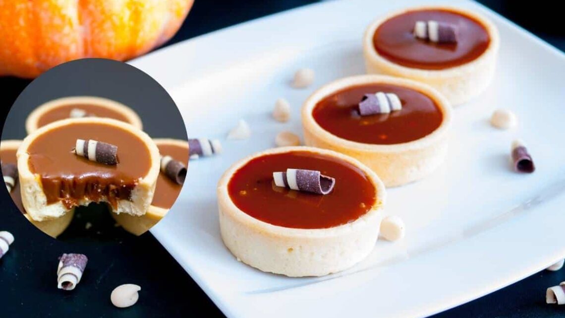 Chocolate Pumpkin Caramel Tarts