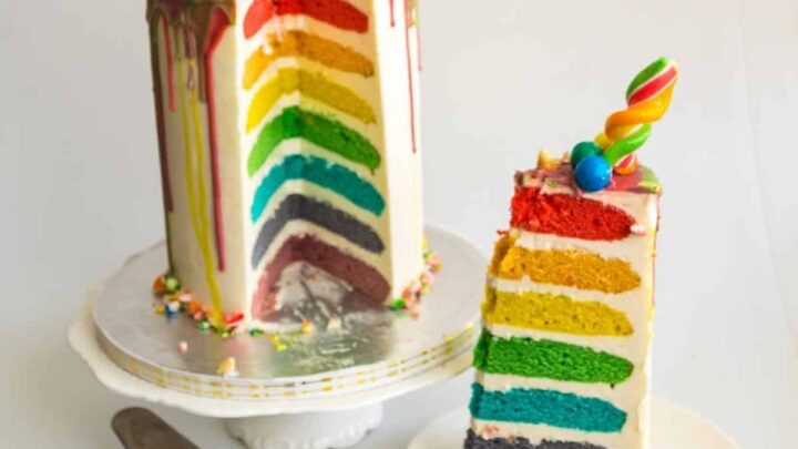 Easy Rainbow Cake   7 layers