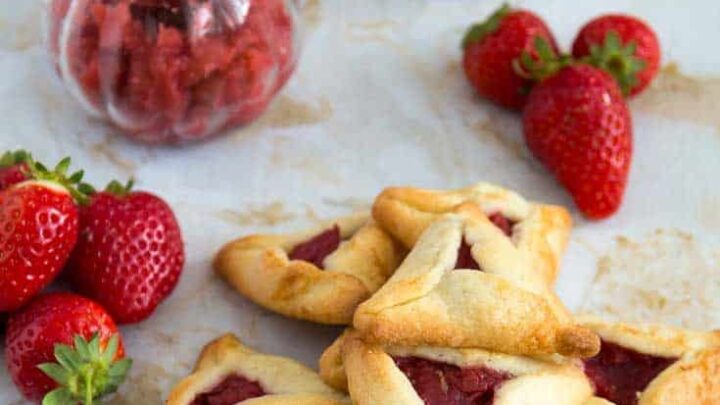 Eggless Hamantaschen Cookies  strawberry