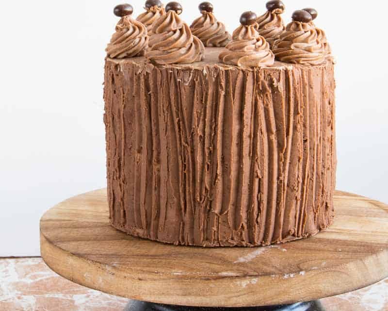 Espresso Cake with Whipped Chocolate Ganache