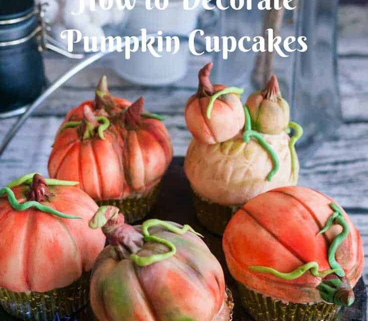 Fondant Pumpkin Cupcake Decorating