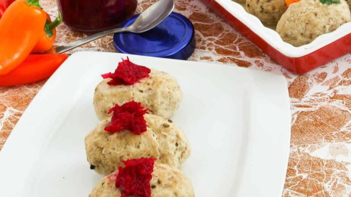 Gefilte Fish with Beet Horseradish