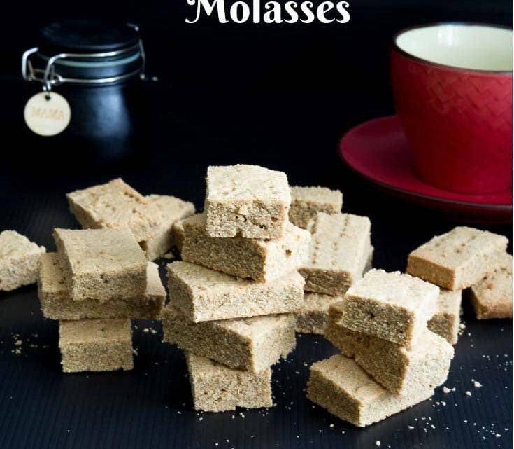 Ginger Shortbread Bars with Molasses