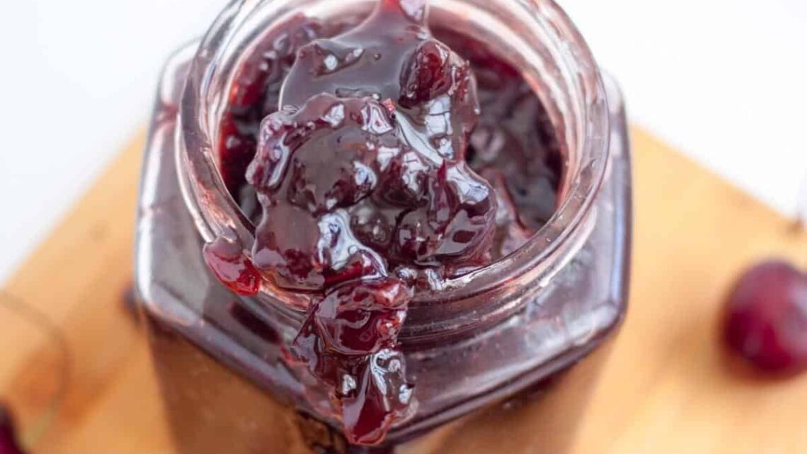 Homemade Cherry jam No Pectin   Low Sugar