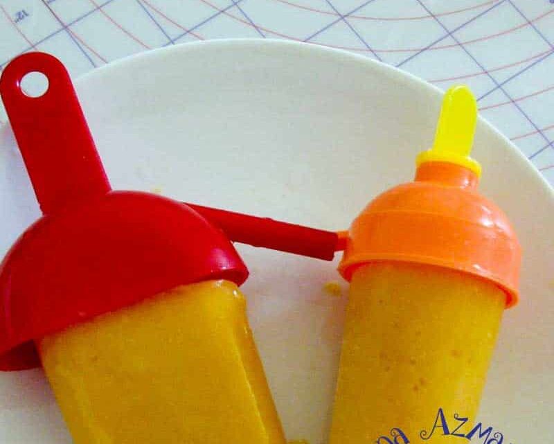 Homemade Mango Popsicle   Mango Yogurt Pops