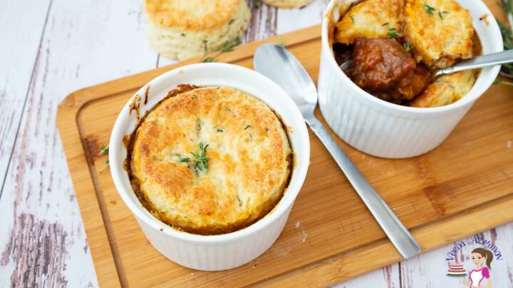 Mini Lamb Pot Pies with Biscuits