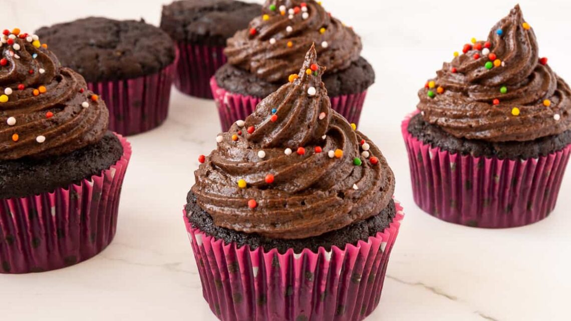 Moist Chocolate Cupcakes  one bowl