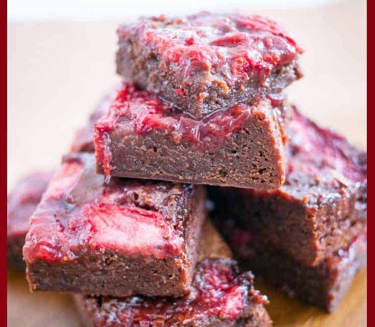 Moist Strawberry Chocolate Brownie Recipe