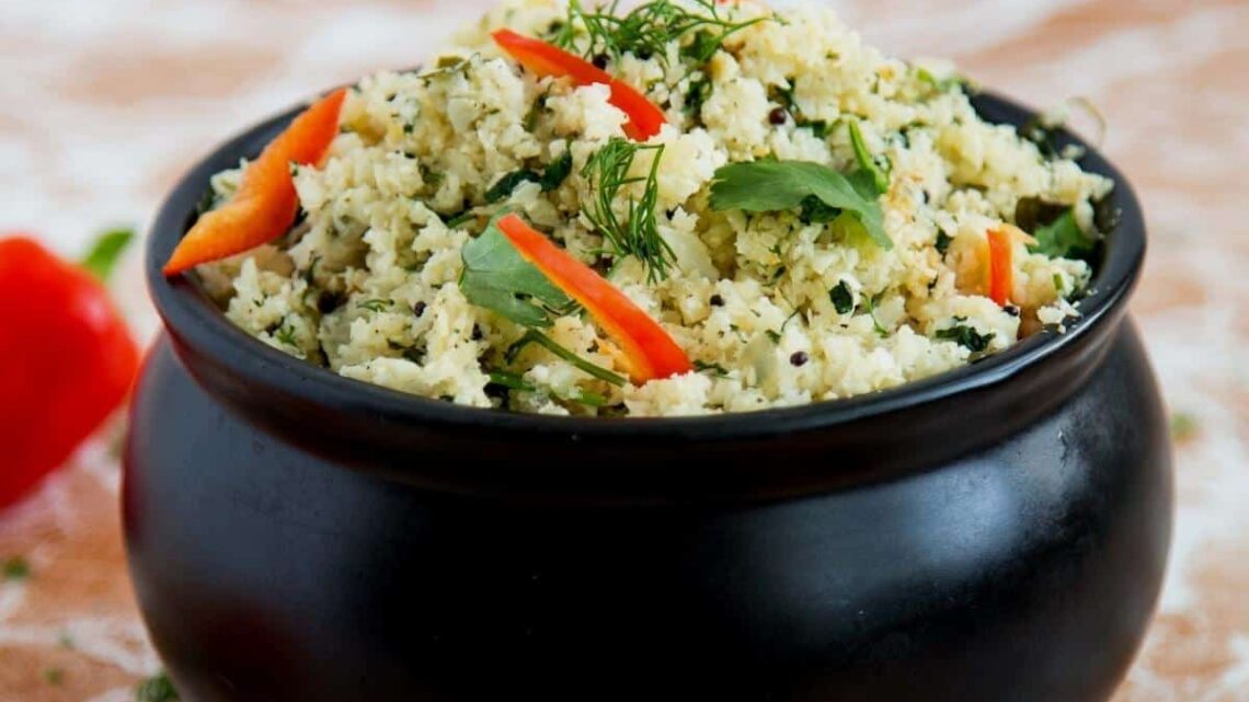 Mustard Dill Cauliflower Rice Pilaf