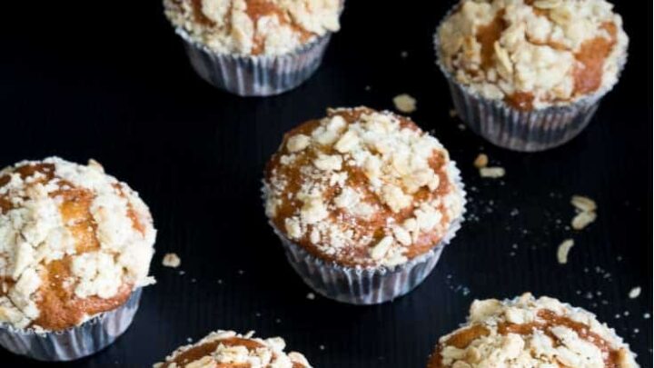 Pumpkin Spice Muffins with Oat Streusel