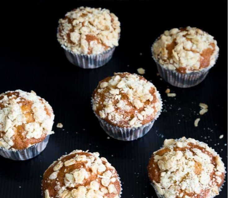 Pumpkin Spice Muffins with Oat Streusel