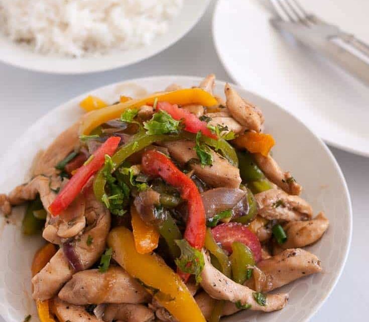 Quick Chicken Stir Fry with Peppers