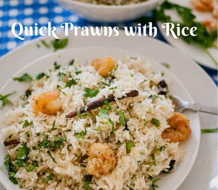 Quick Prawn Rice Indian Prawn Pilaf