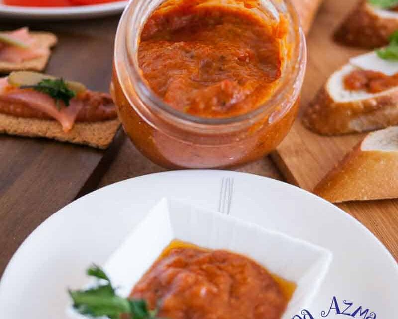 Roasted Red Pepper Garlic Tapenade