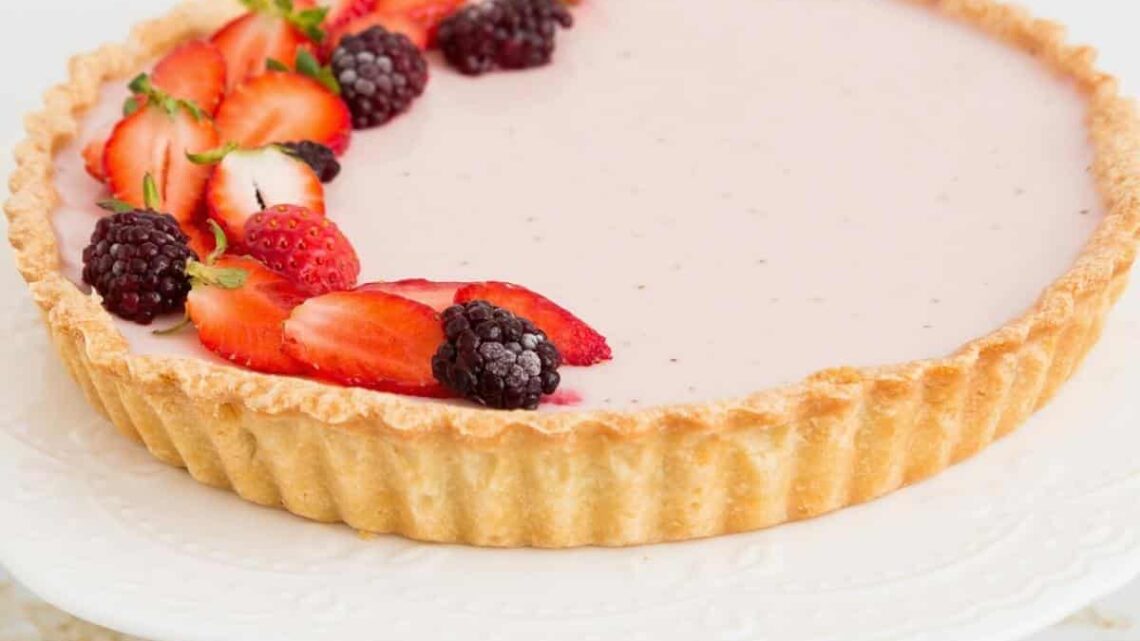 Strawberry Panna Cotta Tart