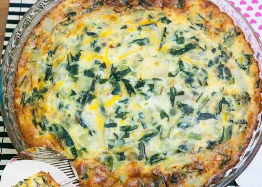 Swiss Chard Quiche   Crustless