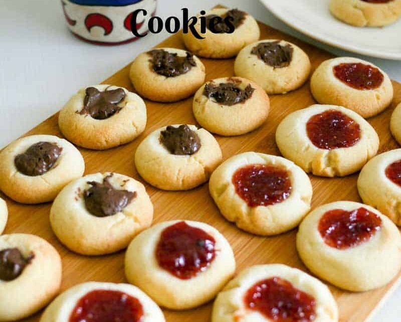 The BEST Thumbprint Cookies Eggless Jam Cookies Recipe