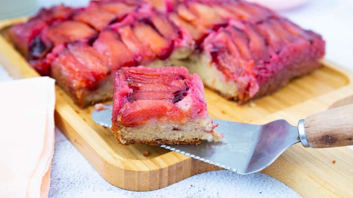 Upside Down Plum Cake